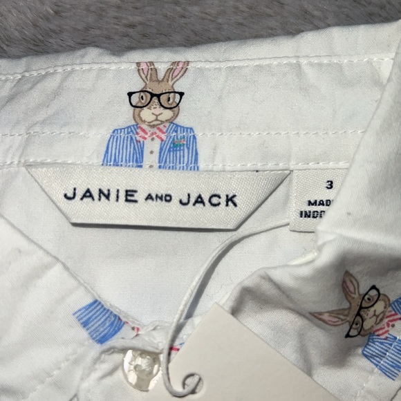Janie and Jack Bunny Poplin Shirt - Picture 4 of 6
